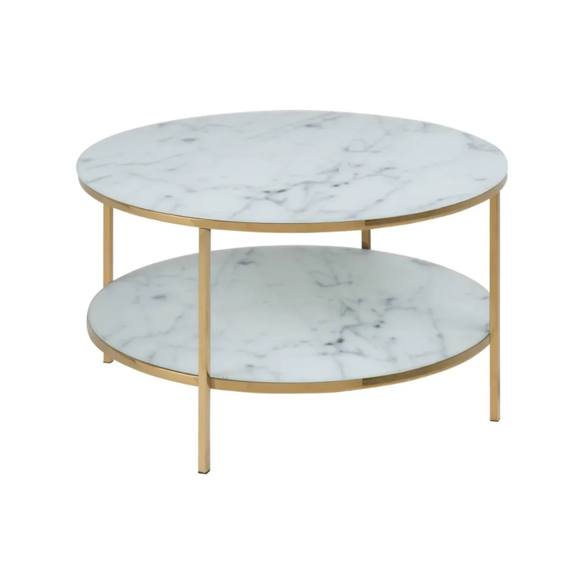 Versailles Soffbord med hylla Rund 80 cm